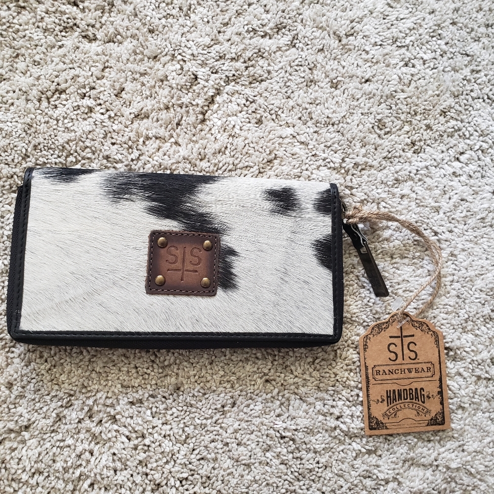 STS cowhide clutch